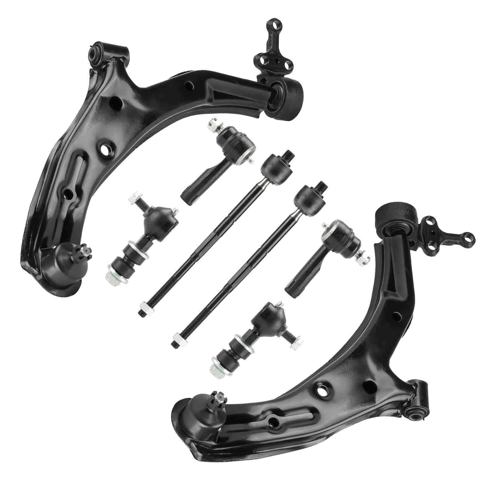 Detroit Axle 8pc Front Control Arm & Tie Rod End Kit – For Nissan Sentra NV200 2013-2019 - View #3