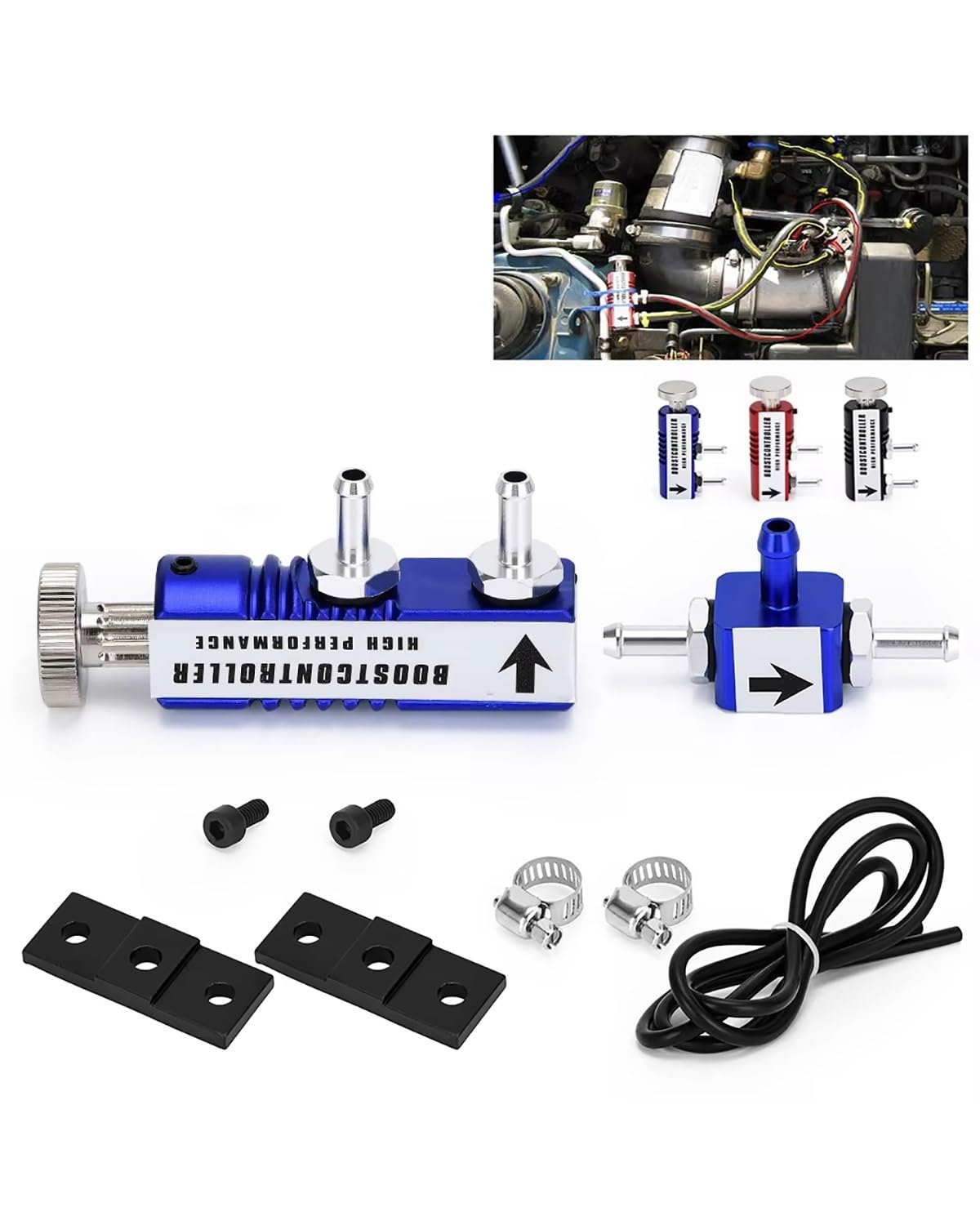 Kit Contrôleur Turbo Boost Manuel Réglable - Valve En T Universelle Pour Moteurs Essence Turbo