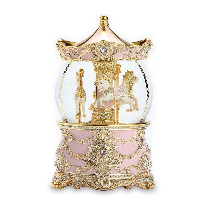 【JARLL】スノードーム型オルゴール 高級 スノードーム メリーゴーランド プレゼント【安心保証 送料