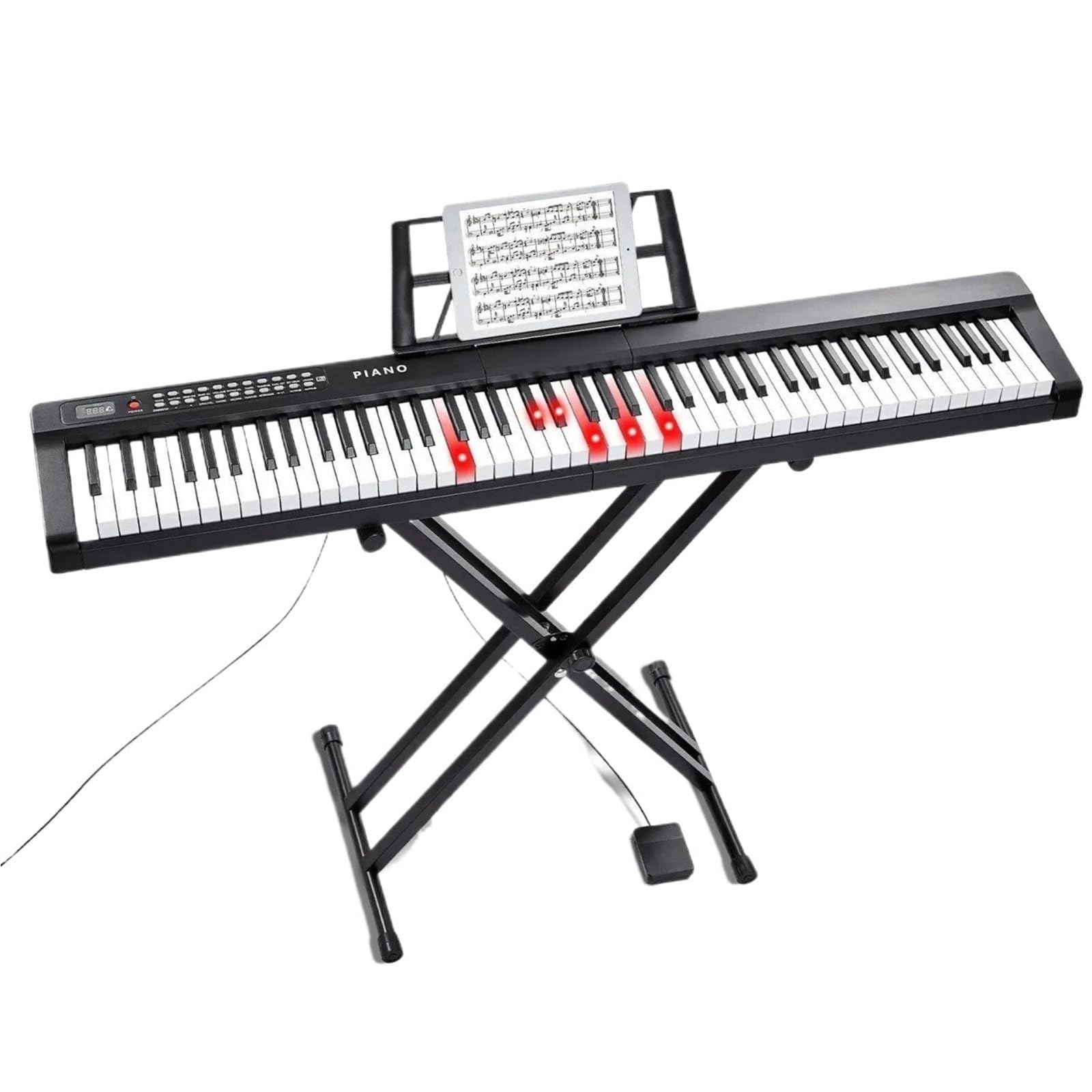 Profesjonalne Pianino Elektroniczne 88 Klawiszowa Klawiatura Cyfrowego Pianina Elektrycznego Półważona Przenośna Ze Stojakiem