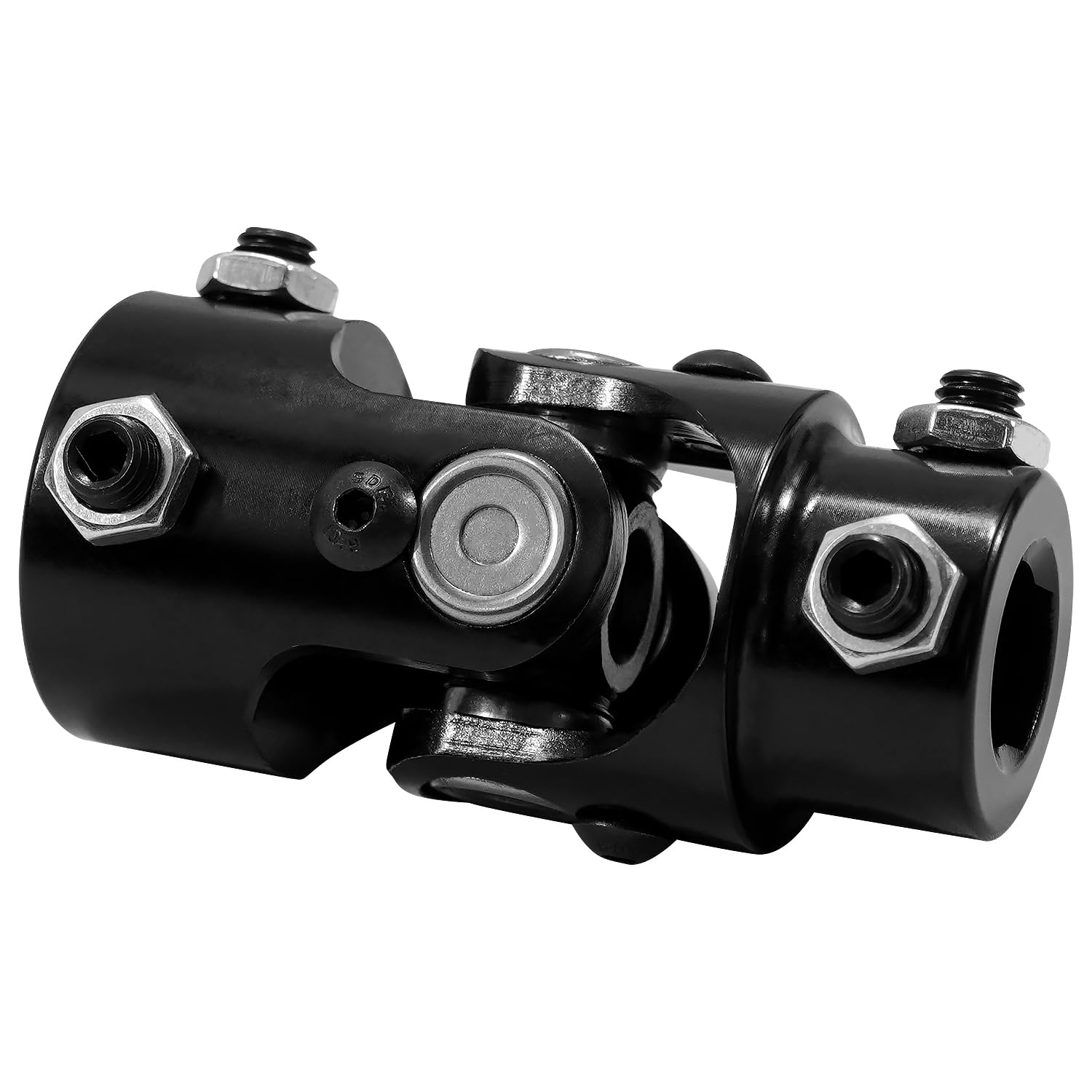 3/4" DD X 1" DD Black Universal Steering Shaft U Joint, Total Length 3-1/4" (83mm), Working Angle 35° U-Joint