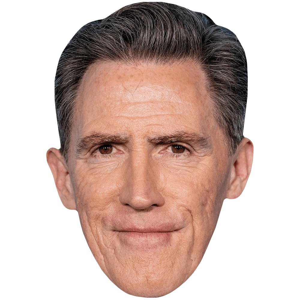 Celebrity Cutouts Lifelike Rob Brydon (Brown Eyes) Celebrity Mask, Flat Card Face, Fancy Dress Mask