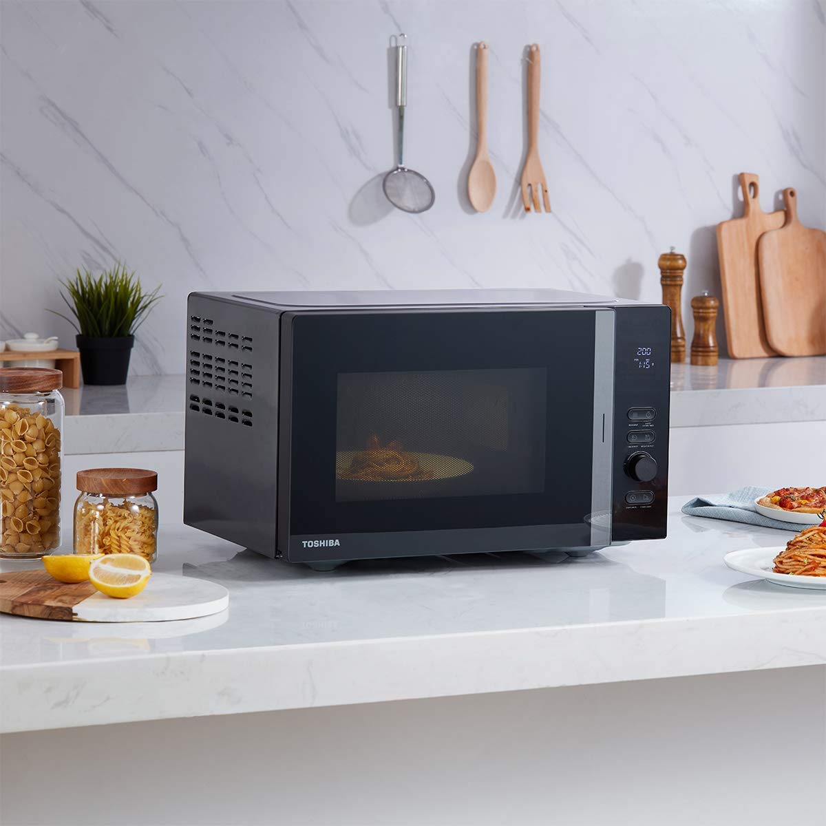 Toshiba 800 w 20 L Microwave Oven with 12 Cooking Presets, Upgraded