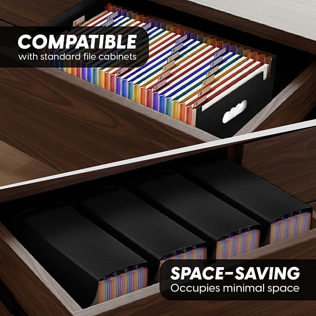 26 Pockets Accordion File Organizer, Expandable File Folder for A4 Letter Size Filing with Colorful A-Z Tabs, Elastic Cord, 60 Paper Clip, Label & Stickers for Office School Home image 3