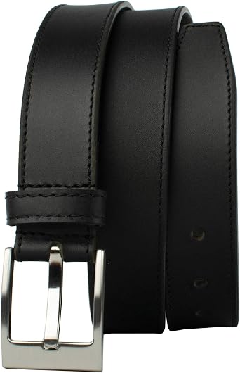 Square Wide Pin Belt - Full Grain Leather Belt with Certified Nickel Free Buckle