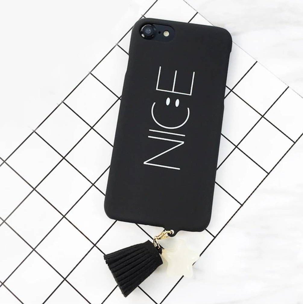 Redmi 6A Back Cover Smiley Tassel Phone Case Lovely Star Tassel