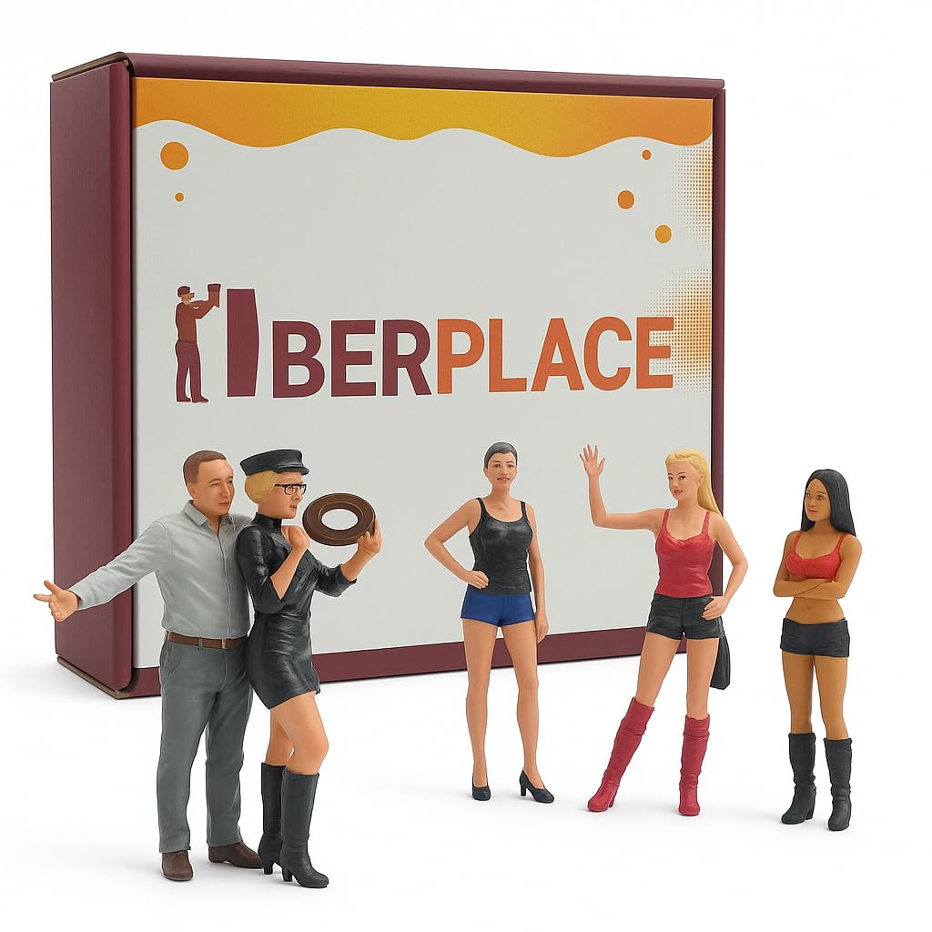 Iberplace G Urban Nightlife No.1 1:22.5-1:25 Scale Figures 40032 for Garden Railway, Model Making, Dioramas and Model Making, Compatible with LGB, Pola, Preiser, Piko Accessories