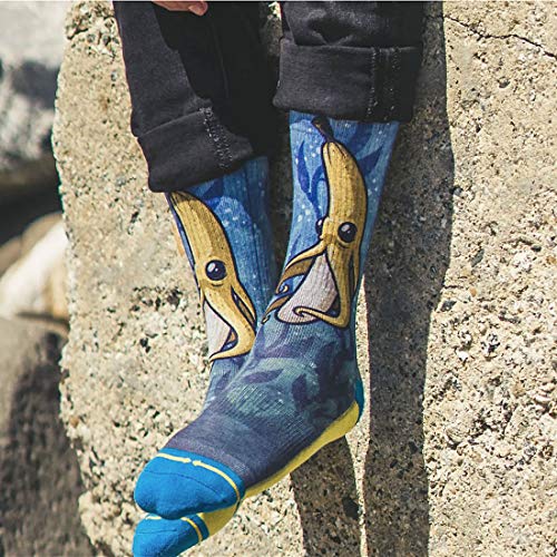 MERGE4 Chump Magic Cole Lemke Banana Lite Blue Yellow Unisex Artist Crew Sock4