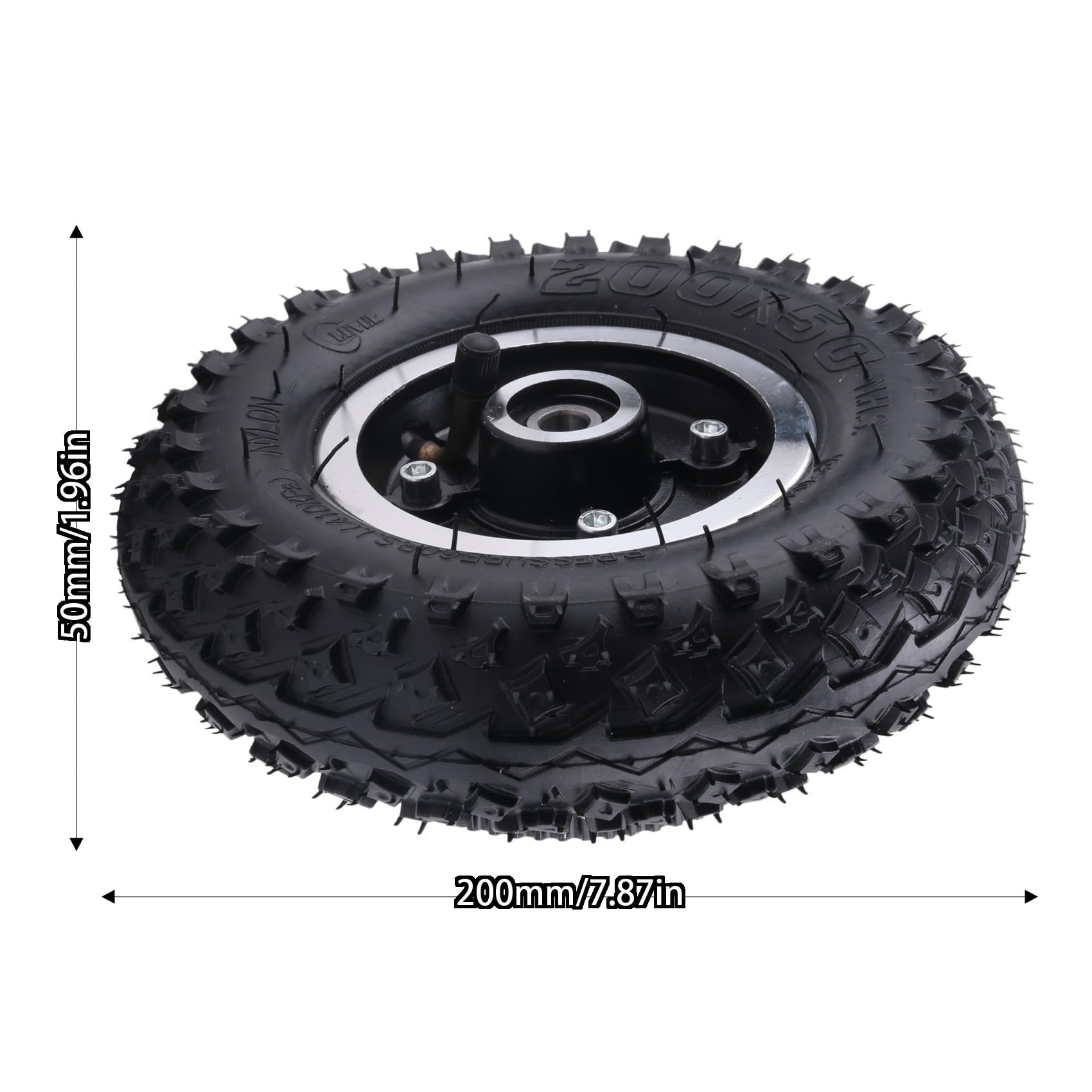 Kit de roues de skateboard électrique 200 x 50 mm pour longboard tout-terrain