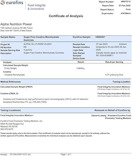 Miniatura 8 de Gomitas de monohidrato de creatina, 0.18 oz para hombres y mujeres, suplemento para el crecimiento muscular, energía y fuerza, creatina gomitas,