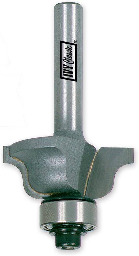 IVY Classic 10844 1/4" Radius Roman Ogee Carbide Router Bit with Ball Bearing, Shank, 1/Hang Box, Radius: 1/4", Width: 1-1/2"