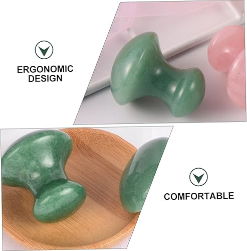 Miniatura 7 de Beavorty Rodillo de cuarzo masajeador de hongos para cara, rodillo facial de jade, herramientas de masaje facial, herramienta de raspado facial,