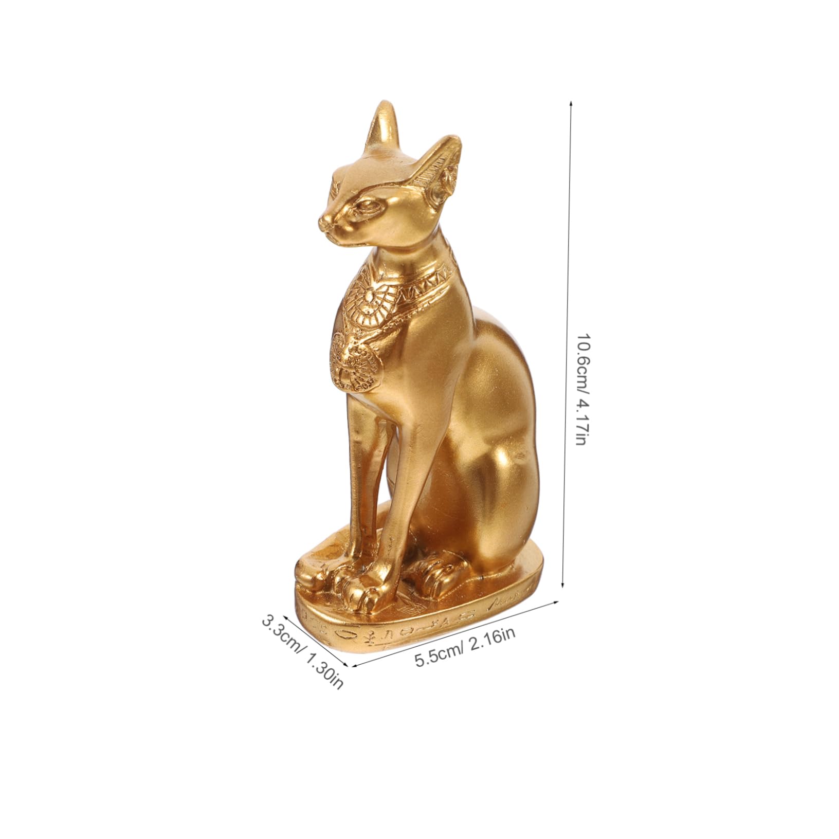 UKCOCO Resina Estatua de Gato Egipcio Bastet, Adorno Único Decorativo