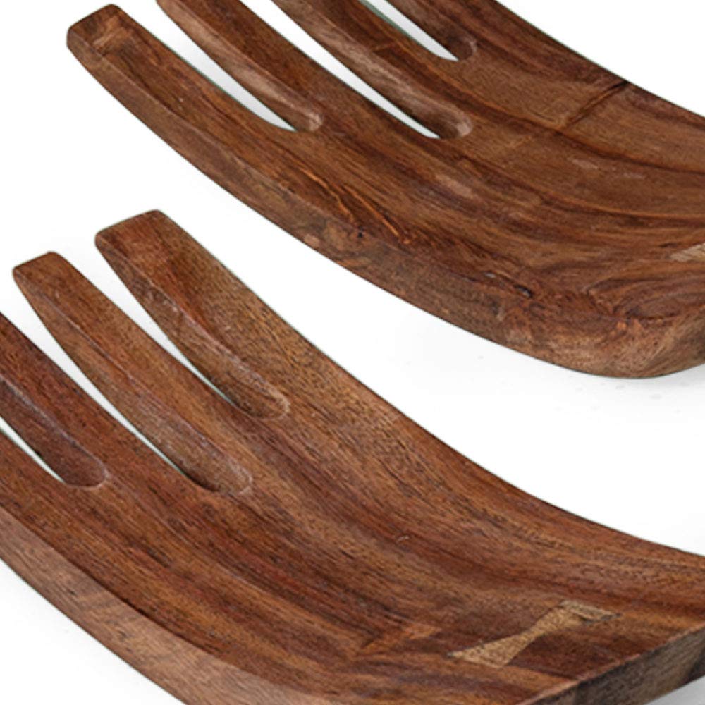Ellementry Sheesham Natural Salad Spoon (Set of 2)