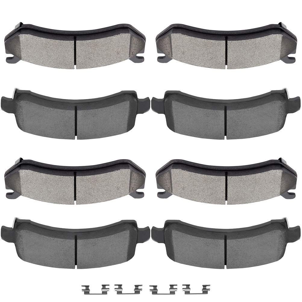 cciyu D785 D974 Front &amp; Rear Ceramic Brake Pads For Cadillac Escalade,02-06 For Chevy Avalanche 1500,02-05 For Chevy Suburban 1500,00-06 For Chevy Tahoe,02-06 For GMC Yukon,00-05 For GMC Yukon XL 1500