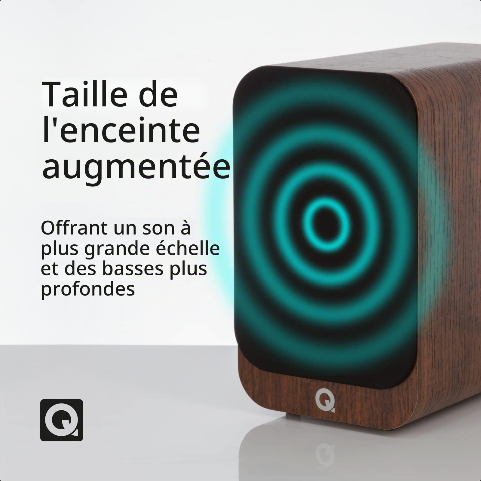 Q Acoustics - Q3020i - Enceinte bibliothèque - marron (english walnut) - 1 paire