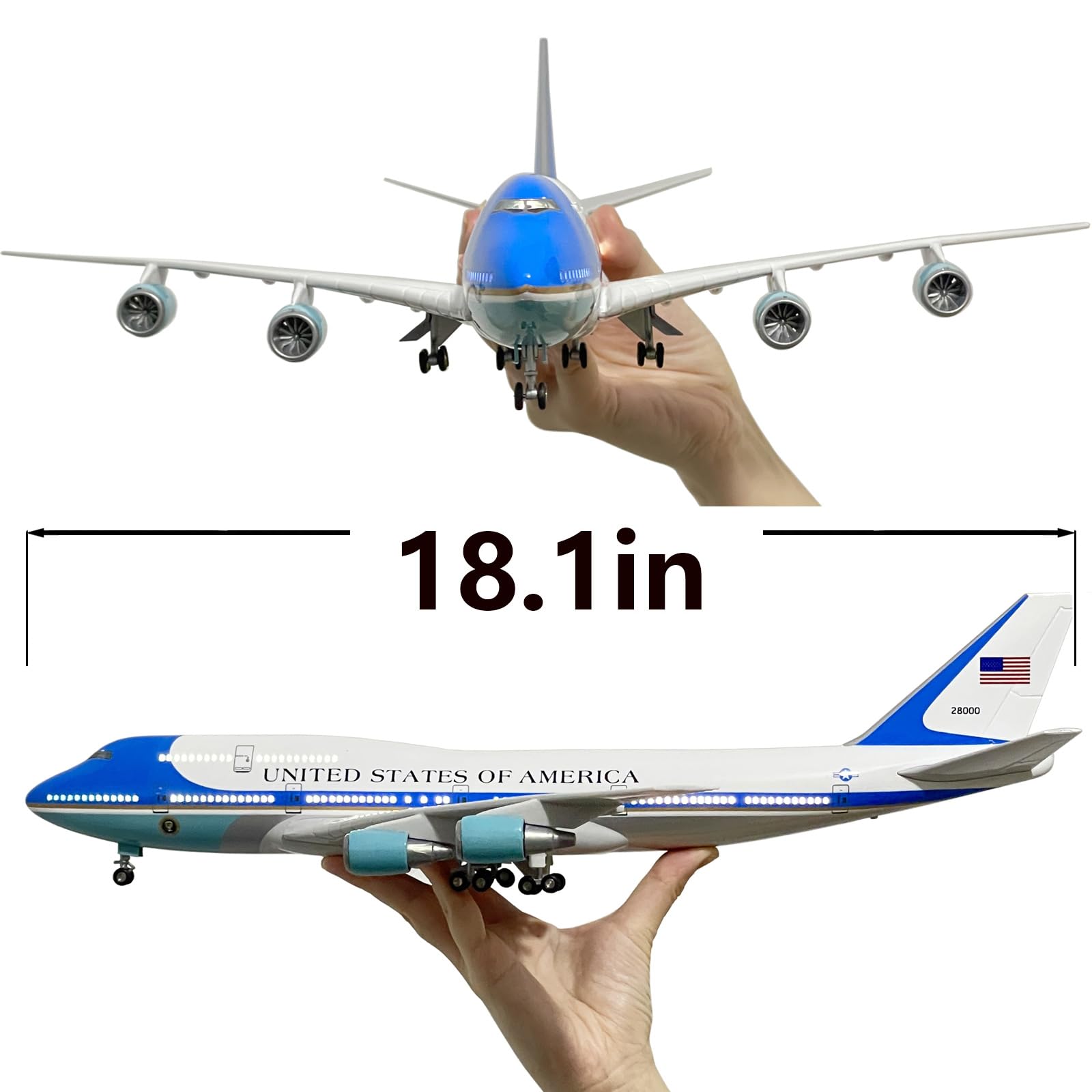 Amazon.com: Air Force One B747 Model Jet Plane 1:130 Scale United