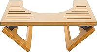 AmazerBath 7-Inch Foldable Bamboo Squat Toilet Stool for Adults - Space-Saving Poop Stool, Non-Slip, 400lb Capacity, No Assembly