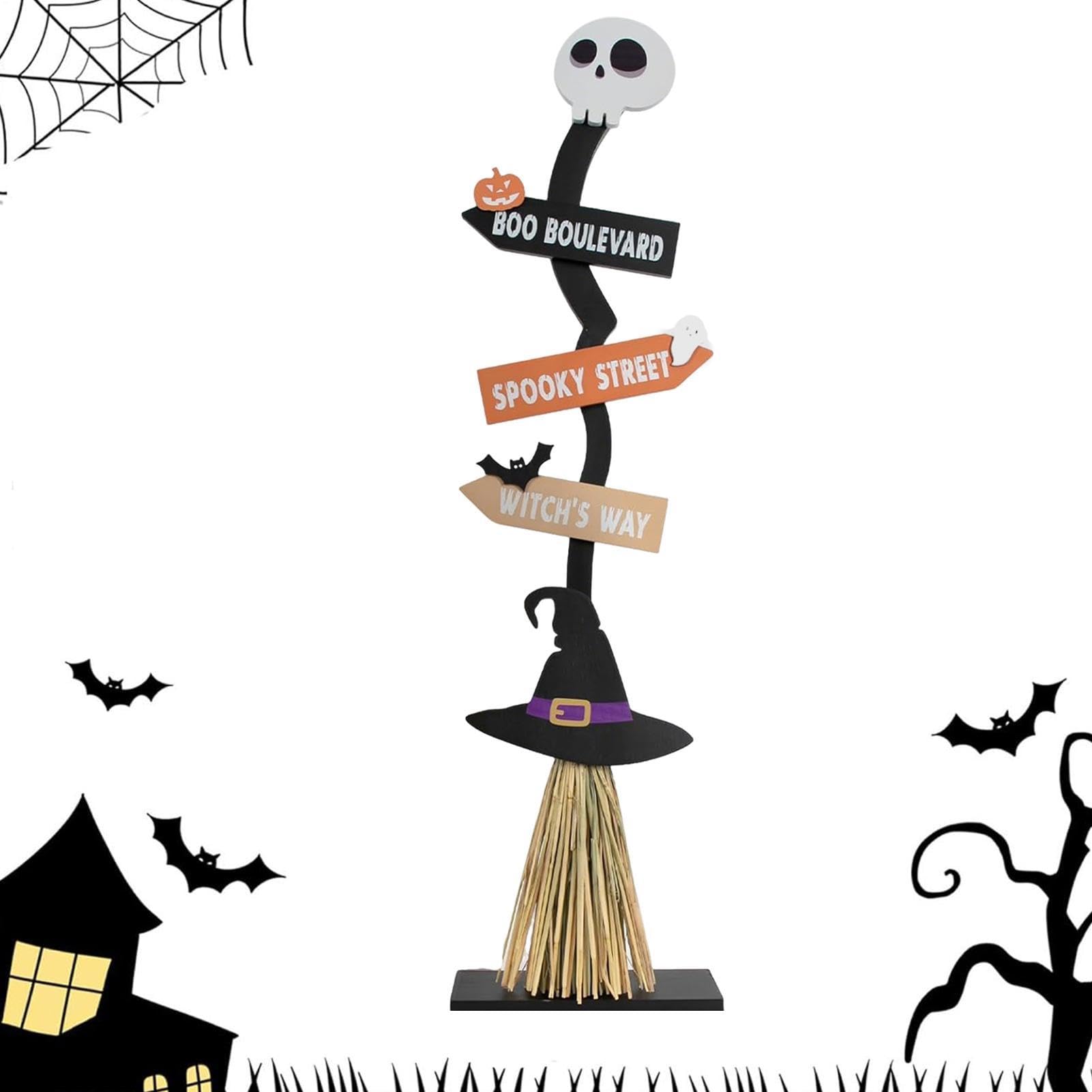 Balai pour sorcière décoratif pour sublimer votre porche et cuisine à Halloween