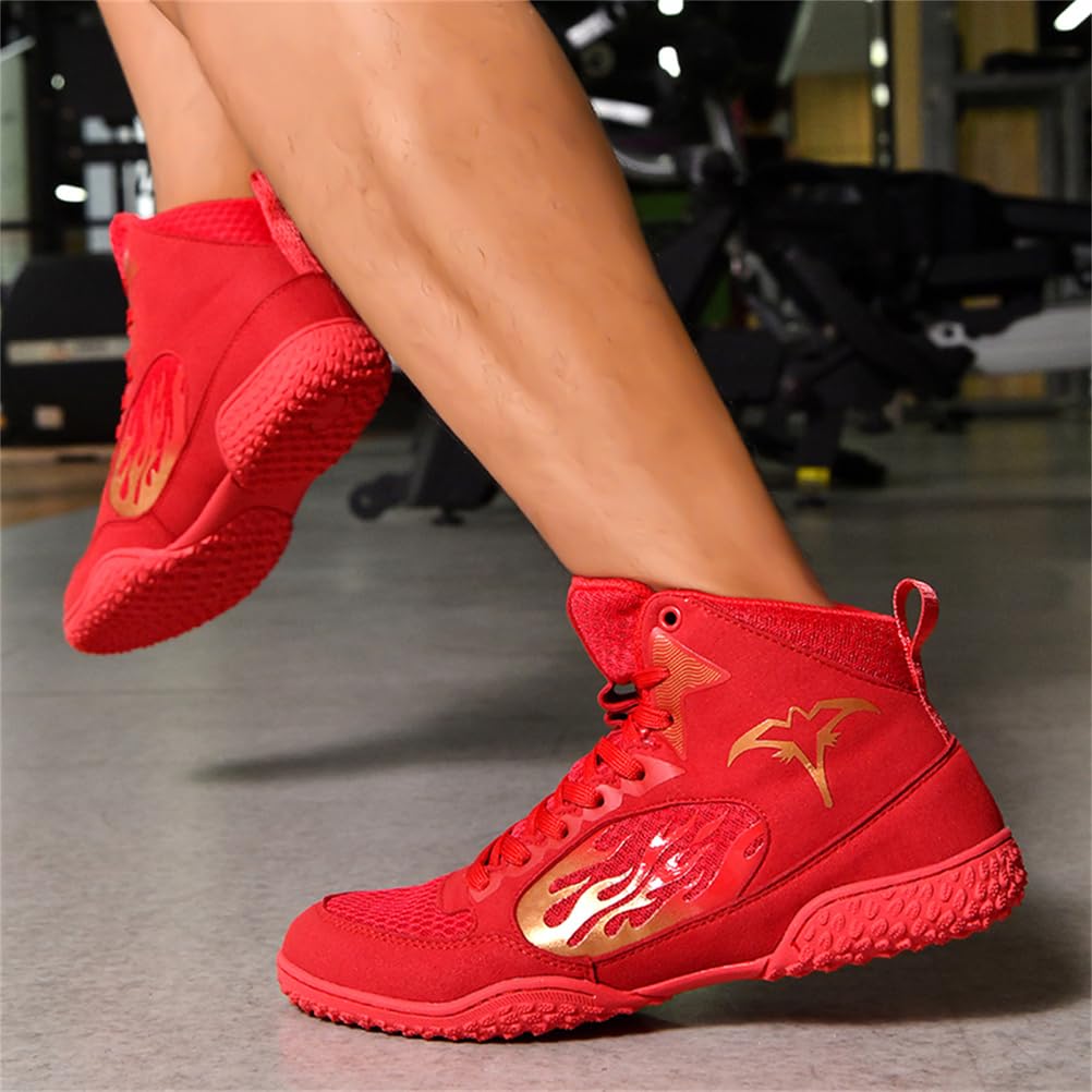 Buty bokserskie wysokie buty zapaśnicze dla mężczyzn lekkie antypoślizgowe do fitnessu i sztuk walki