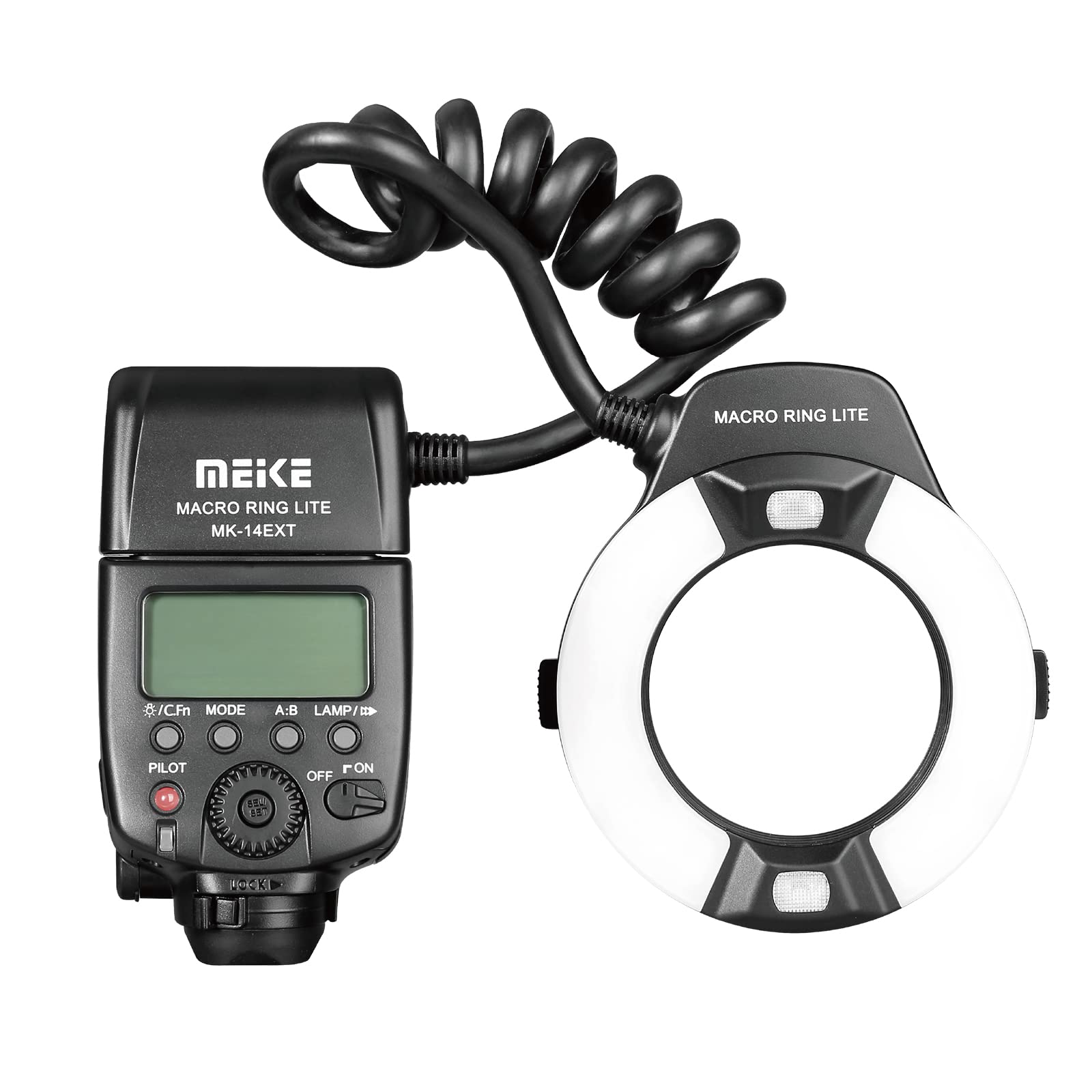 Meike MK-14EXT-C E-TTL Macro Ring Lite Flash con LED AF Assist per Canon DSLR