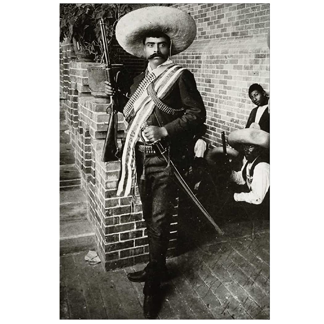 LIXI General Emiliano Zapata 1910–1920 Leading Figure Canvas Art Poster Modern Wall Art Picture Print Family Bedroom Decor Painting 16×24inch(40×60cm)