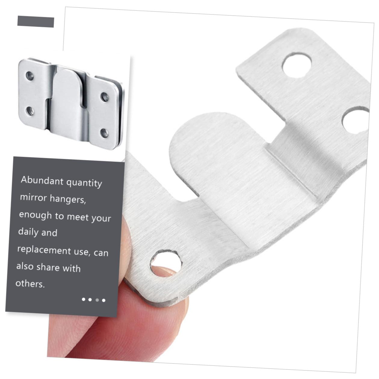 Gatuida 16 pares Gancho Colgador para Cuadros de Acero Inoxidable Resistente Soportes para Espejos Pesados y Marcos Accesorios Confiables para Decoración y Arte Pared