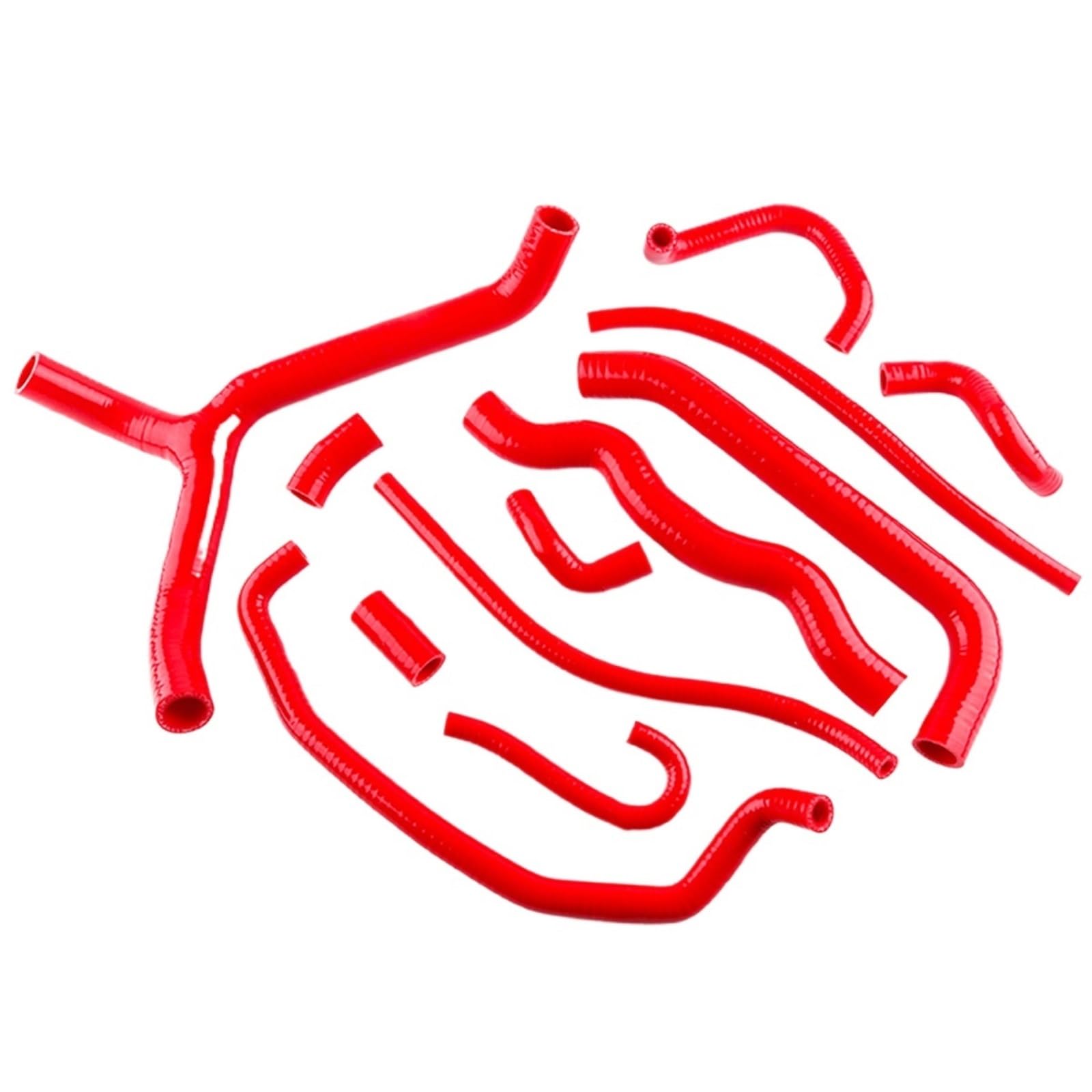 wąż do wody chłodzącej Zestaw silikonowych przewodów chłodnicy do motocykla Honda VFR800 VFR 800 FI VTEC 2002-2013(Red)
