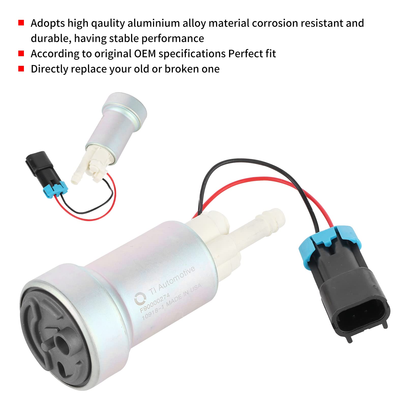Bomba De Combustible 450LPH, F9000262 Bomba De Combustible Eléctrica Conjunto De Bomba De Combustible Kit De Instalación Duradero Para WALBRO E85 RACING F90000274 CRX/CR‑V