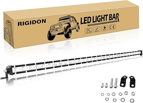 RIGIDON Barra de luz LED de 38 pulgadas y 180 W, barra de luz delgada de una sola fila, haz combinado de haz combinado de luz LED impermeable para disponible en Yaxa Venezuela