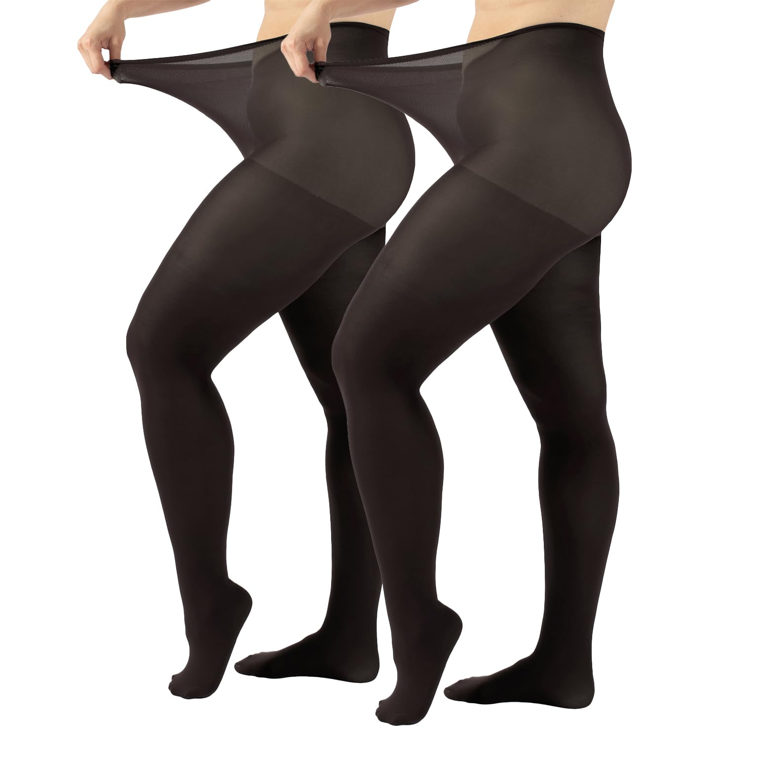 Collant extra large opaque 60 DEN noir résistant grande taille XL - 7