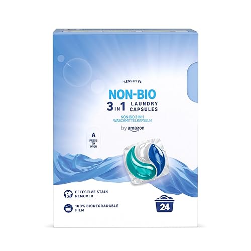 by Amazon Non-Bio Laundry Capsules 3-in-1, 24 Washes - Non-Bio