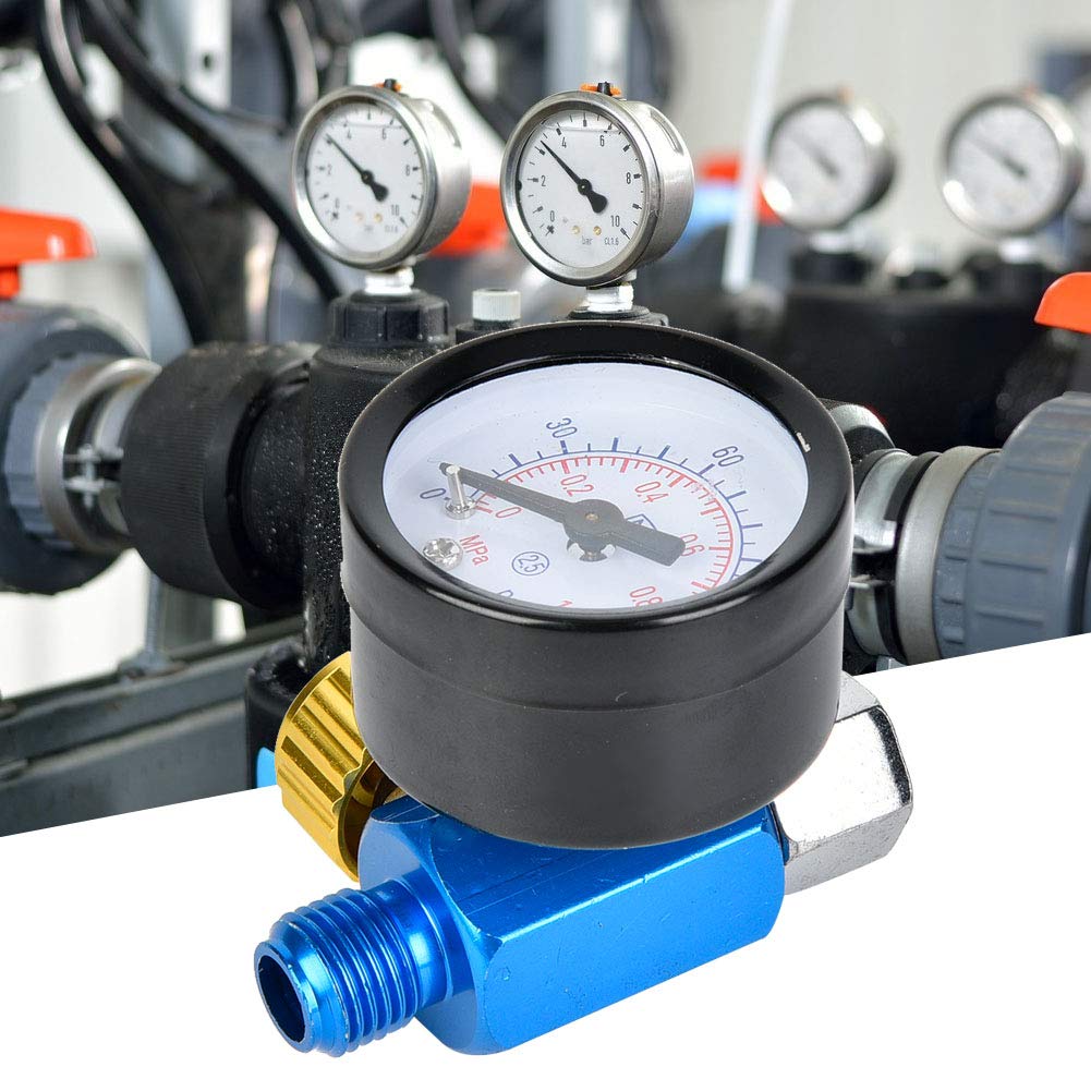 Air Pressure Regulator, Air Flow Regulator, Aluminum Air Inlet Pressure Regulator for Air Tools (G1/4 in.)