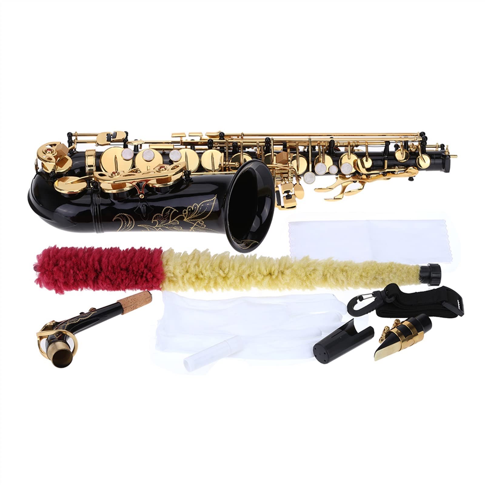Saxophon Student Es-Alt-Saxophon, Messing, Lackiertes Gold, E-Saxophon, Holzblasinstrument Mit Gepolstertem Koffer