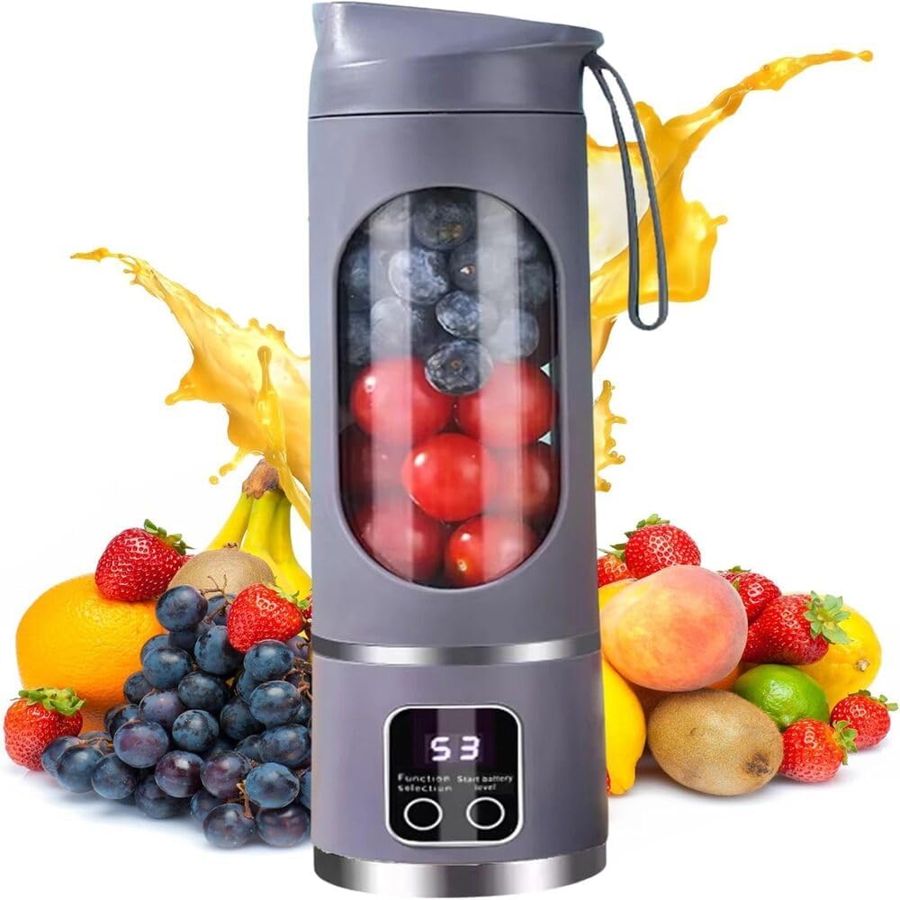 ETONWALL Portable Blender Electric Juicers Fruit Mixers USB Rechargeable For Smoothie And Juices | Juicer Machine With 1500 Mah Rechargeable Battery-Smoothie Blender (450 ML)-picture-23