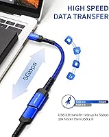 Vista 3 de JSAUX Adaptador USB C a USB [2 unidades], cable OTG tipo C 3.0 OTG On The Go tipo C macho a USB A hembra adaptador compatible con MacBook, iPhone 16