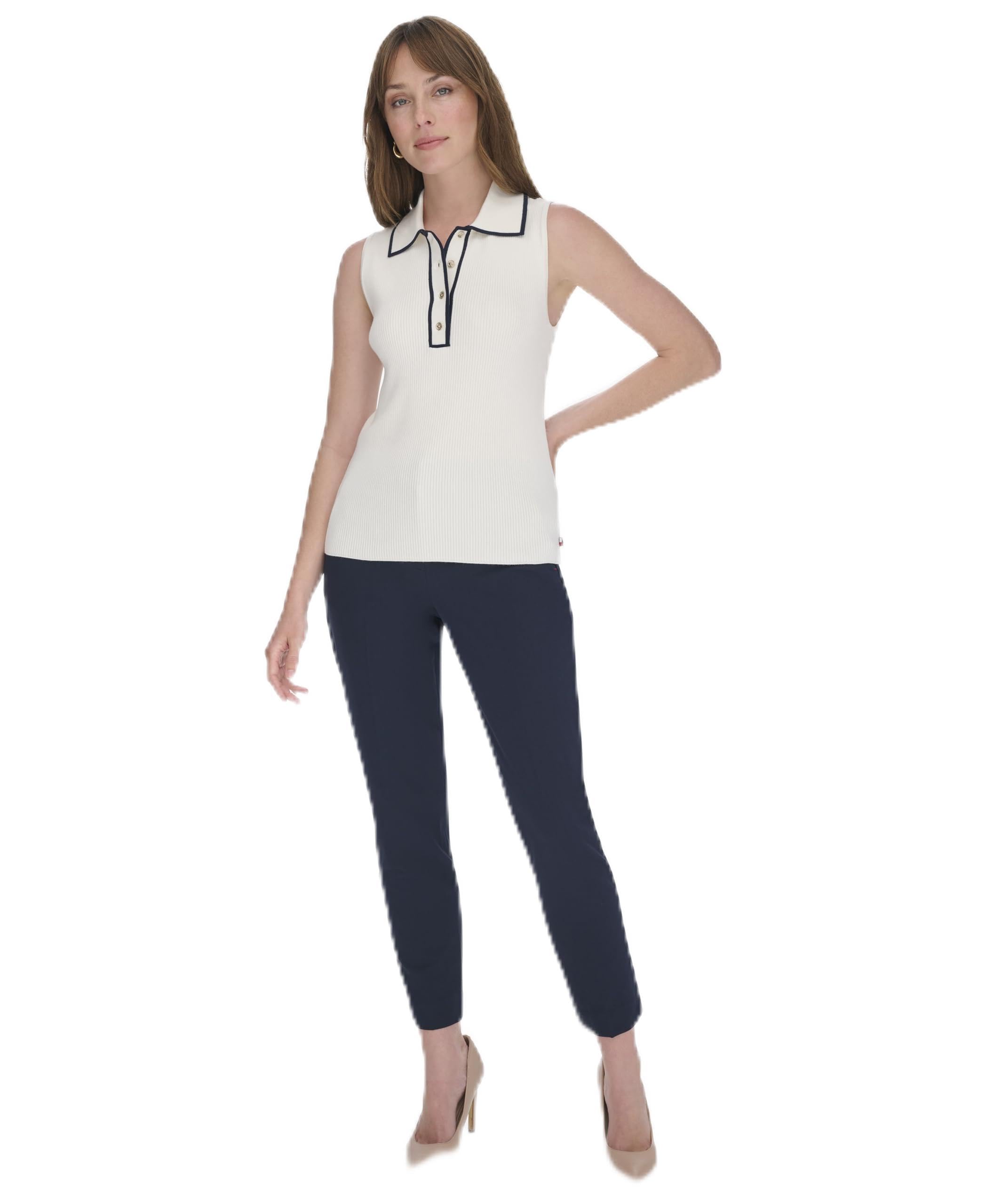 Tommy Hilfiger Damen Polo Sweater Sleeveless Top Ärmelloses Poloshirt (1er Pack)