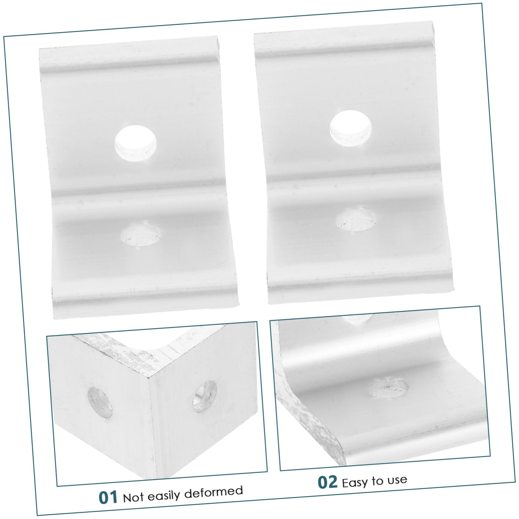 L-förmige Innenverbinder 4040 25 Stück aus Aluminium Silber | Zubehör für Aluminium Extrusion, Gelenkhalterung für Industrielle Anwendungen, Leichte Montage