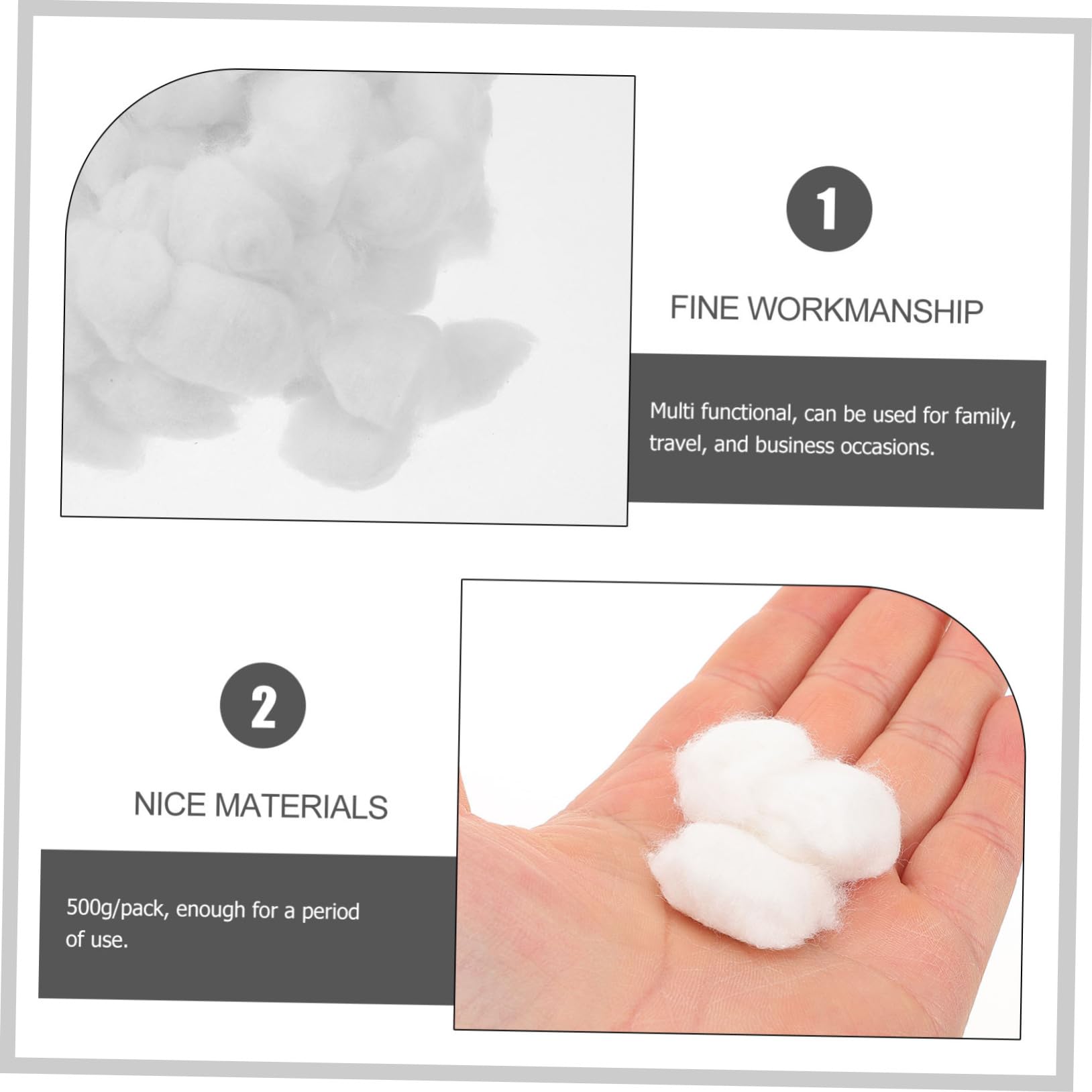 Kleine Baumwollkugeln für Makeup Praktische Einweg Wattebällchen für Nagellackentfernung Sanfte Textur für Kosmetikprofis und Makeup