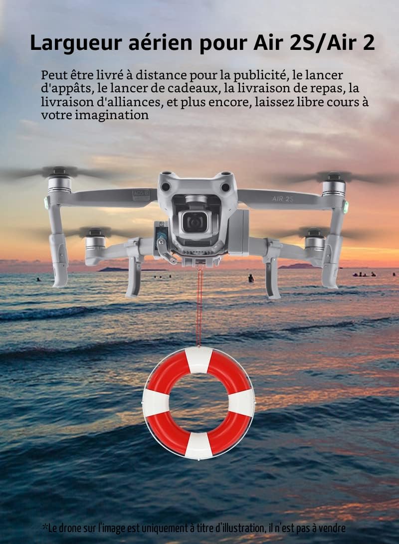 WANGCL Dispositif de livraison de drone avec lanceur d'air à libération rapide Convient pour les accessoires de pêche, publicité, mariages et plus encore