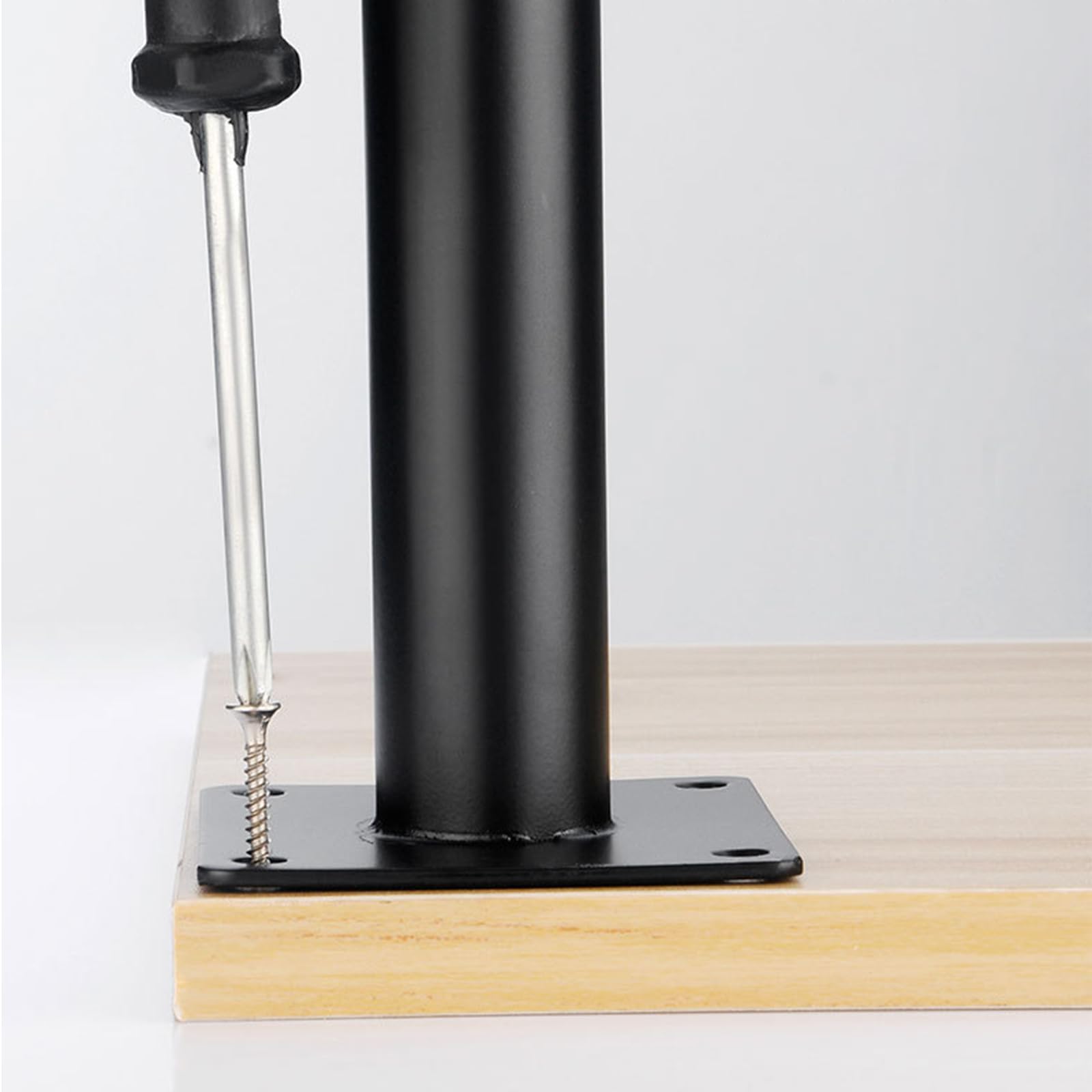 Generico Gambe per Mobili Piedini di Ricambio Neri 4 Pezzi Piedini Conici per Tavolo in Acciaio Laminato A Freddo Vernice Spray Altezza Piedini per Divano: 10-72 cm Piedini per Mobile 50 cm/19,7"