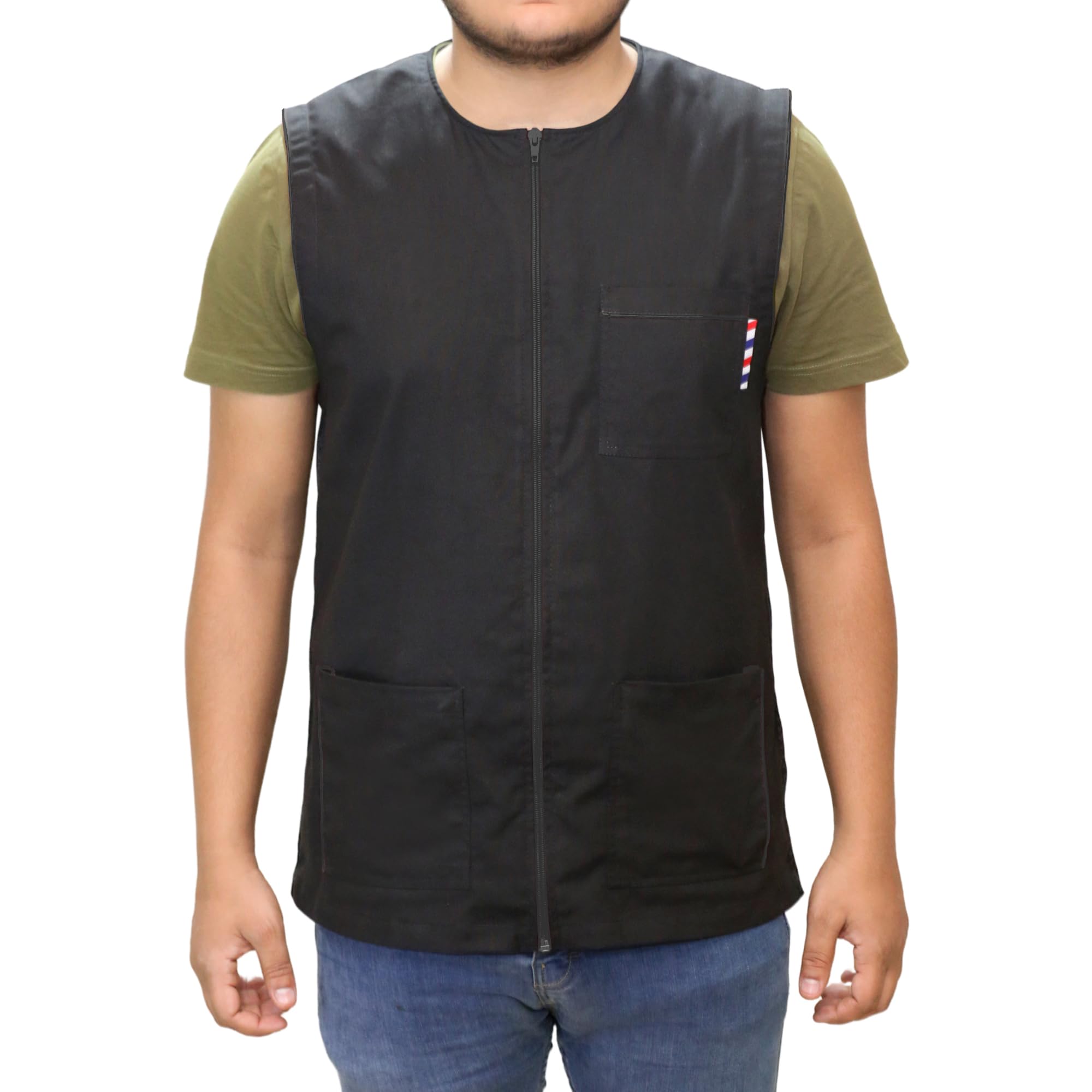 Professional Barber Jackets for Men Women Barber Smock Barber Shirt Hairdresser Smocks Hair Stylist Salon Smock Barber Vest