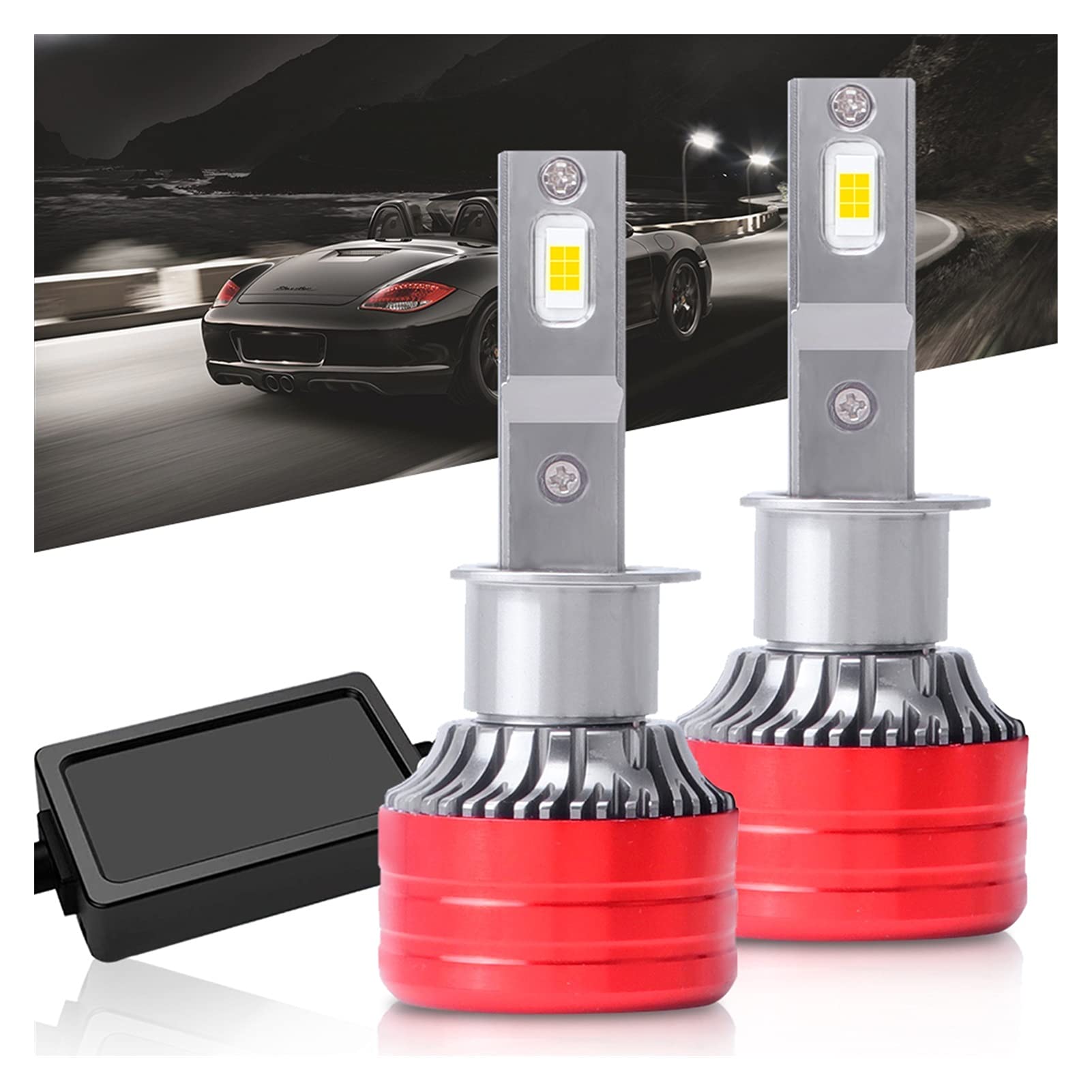 Kit de Conversion du xénon H4 H7 Phare de Voiture LED de la Voiture 8000LM 6000K Lampe 8000K H1 9005 H7 9006 H4 H8 H8 H8 H1 H11 Bougles de Brouillard Auto et Moto