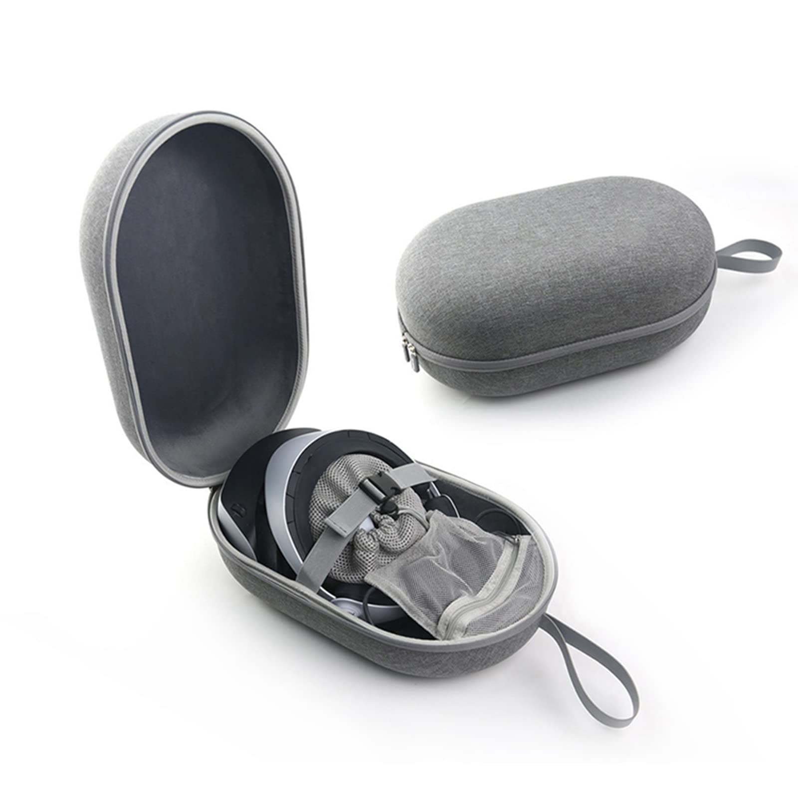 Custodia Protettiva Rigida Compatibile PSVR2 con Copriobiettivo, Borsa in Rete e Fascetta per Controller Touch