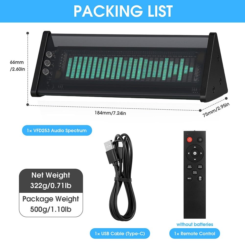 VFD Audio for Spectrum Analyzer AUX Selector Box 5.0 Receiver Desk Clock