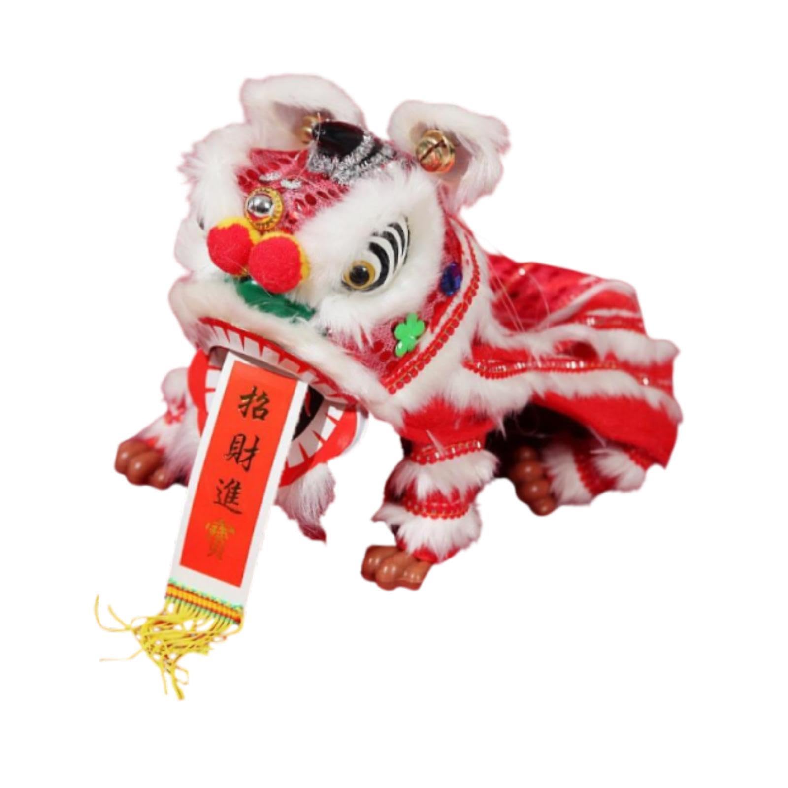 Sharplace Handpuppe mit Fäden Spielzeug traditionelle für Kinder Erwachsene handgefertigtes Volk Neujahr Dekoration Tanz Marionette Puppe