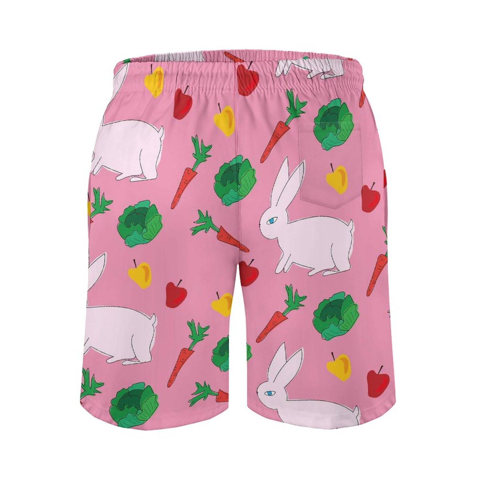 パンダーニ　カラフルショートパンツ　うさぎ辛い Amazon.co.jp: ビーチショーツ 大根 うさぎ 柄 水着 メンズ サーフ