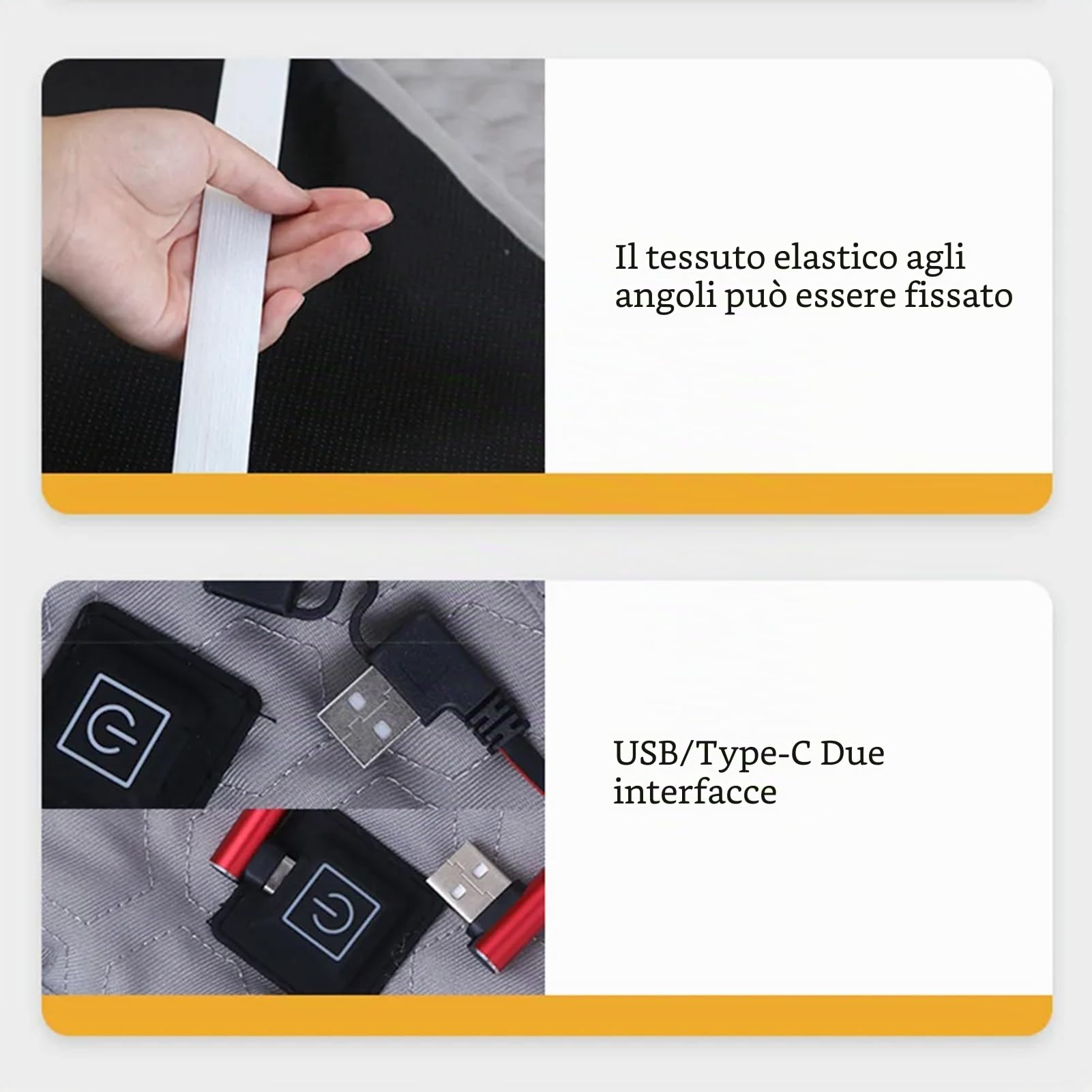 Fodera Riscaldante per Sacco a Pelo Riscaldata Elettricamente - Riscaldatore da Campeggio Alimentato Tramite USB per Tenda da Campeggio All'aperto, 3 Livelli di Riscaldamento per Campeggio