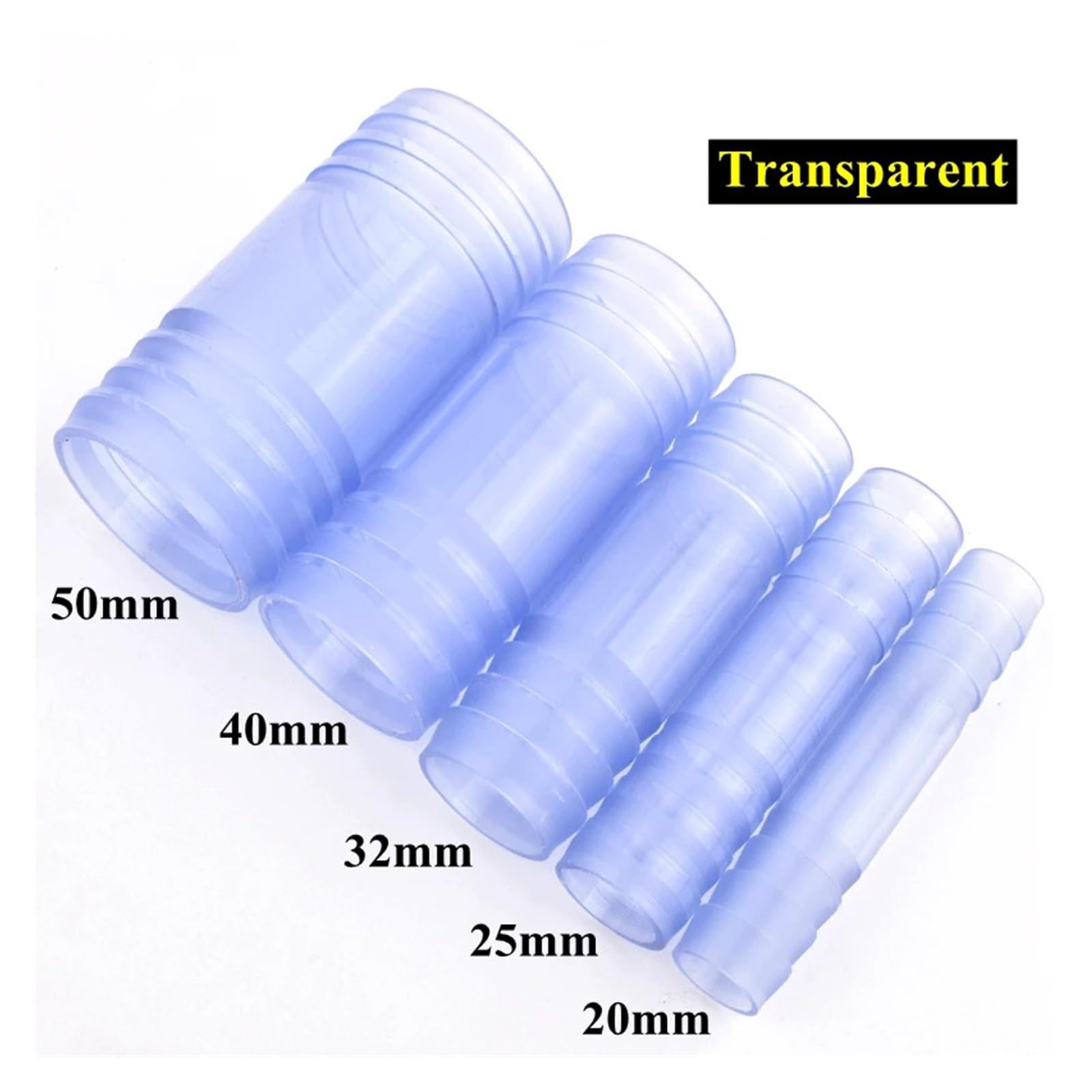 20~50mm UPVC/PPH Doppia Pagoda Dritto Attraverso Connettore Giardino Irrigazione Tubo acqua Giunto Acquario Serbatoio di Pesce Tubo(PPH 25mm,5 Pieces)