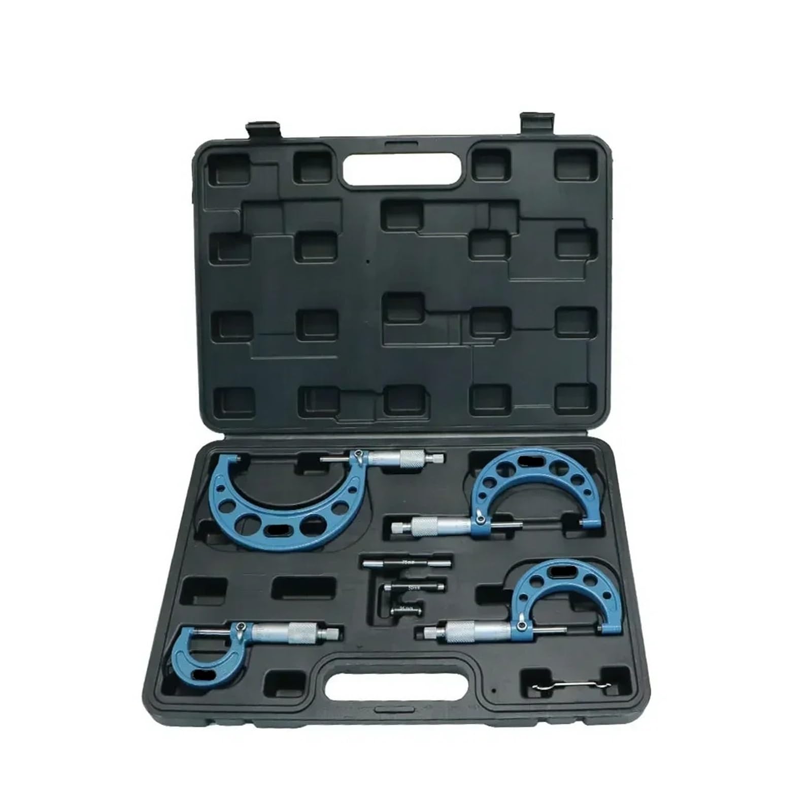 Juego de micrómetros exteriores de 0 a 25 mm, 25 a 50 mm, 50 a 75 mm, 75 a 100 mm, calibre micrométrico de 0,01 mm, herramientas de medición micrométrica